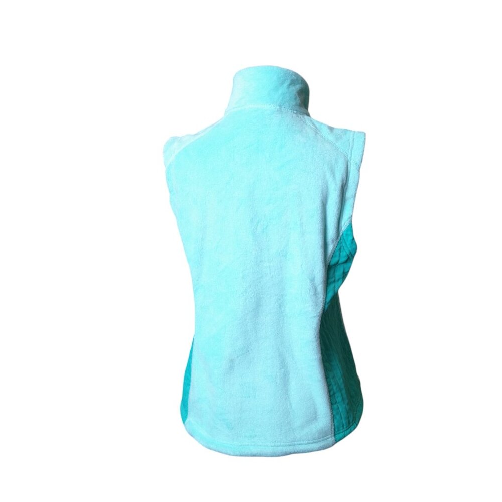 L.L. Bean Women's Small Petite Light Green Zip Front Fleece Vest Outdoor Classic - Picture 6 of 7